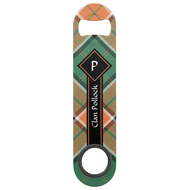Clan Pollock Tartan Bar Key (Front)