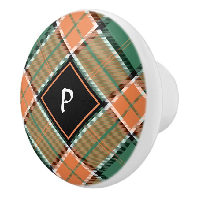 Clan Pollock Tartan Ceramic Knob (Right)