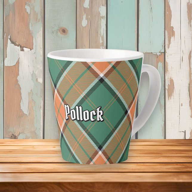 Clan Pollock Tartan Latte Mug (Creator Uploaded)