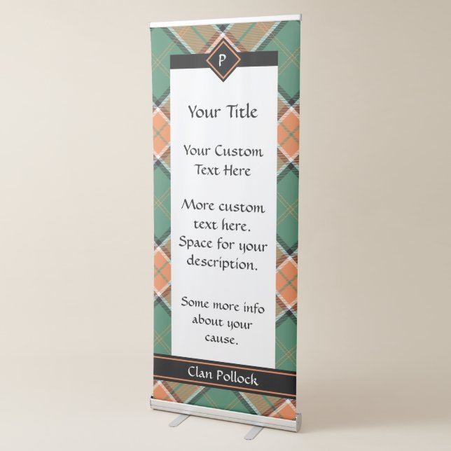 Clan Pollock Tartan Retractable Banner (3/4)