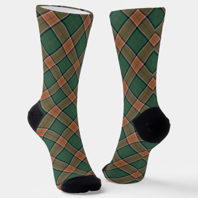 Clan Pollock Tartan  Socks (Angled)