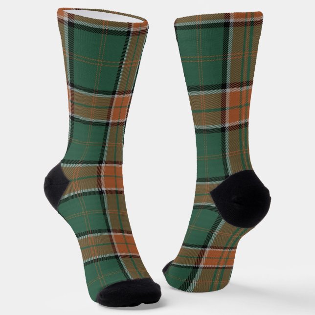 Clan Pollock Tartan  Socks (Angled)
