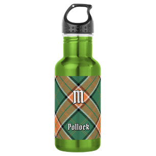 Clan Pollock Tartan Stainless Steel Water Bottle