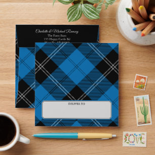 Clan Ramsay Blue Hunting Tartan Envelope