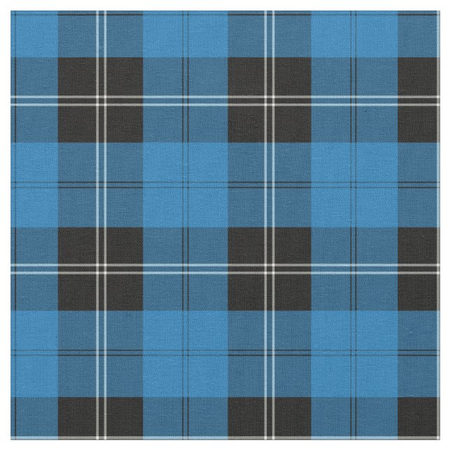 Clan Ramsay Blue Hunting Tartan Fabric (Close Up)