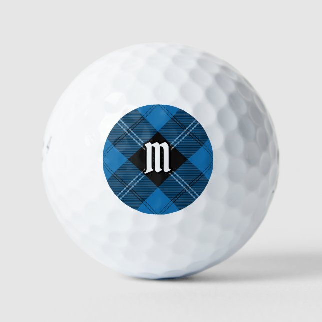 Clan Ramsay Blue Hunting Tartan Golf Balls (Front)