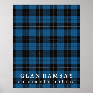 Clan Ramsay Colours of Scotland Blue Hunting Poster