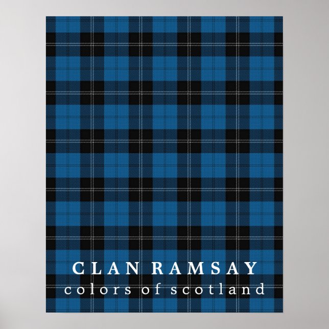 Clan Ramsay Colours of Scotland Blue Hunting Poster (Front)