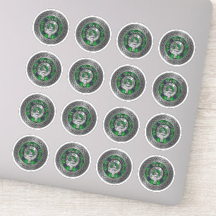 Clan Ramsay Crest & Tartan Knot Sticker