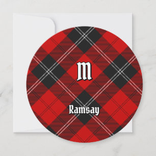 Clan Ramsay Red Tartan Invitation
