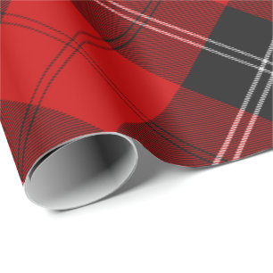 Clan Ramsay Red Tartan Wrapping Paper