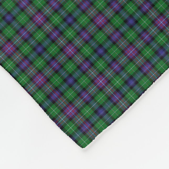 Clan Rankine Tartan Fleece Blanket (Corner)