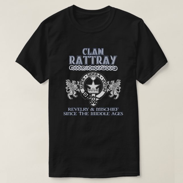 Clan Rattray crest Scottish clans Scottish surname T-Shirt (Design Front)