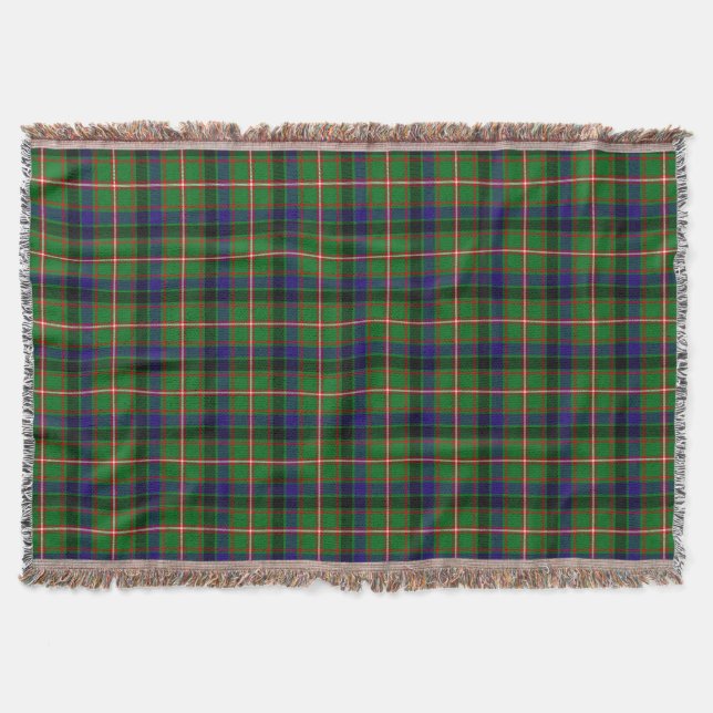 Clan Reid Tartan Throw Blanket (Front)