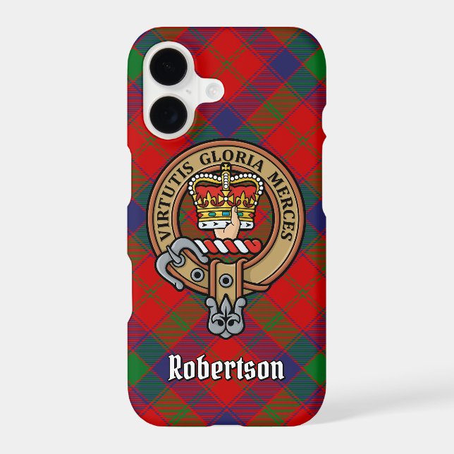 Clan Robertson Crest over Tartan (Back)