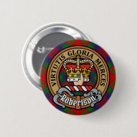 Clan Robertson Crest over Tartan