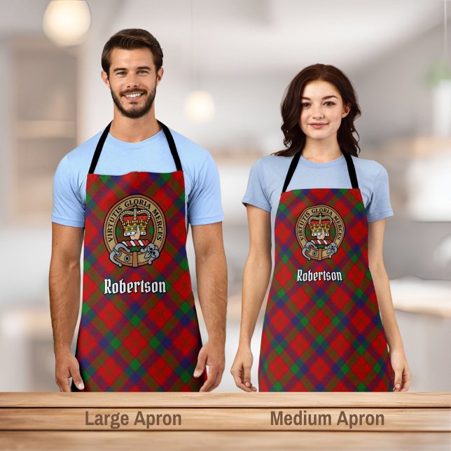 Clan Robertson Crest over Tartan Apron (Creator Uploaded)