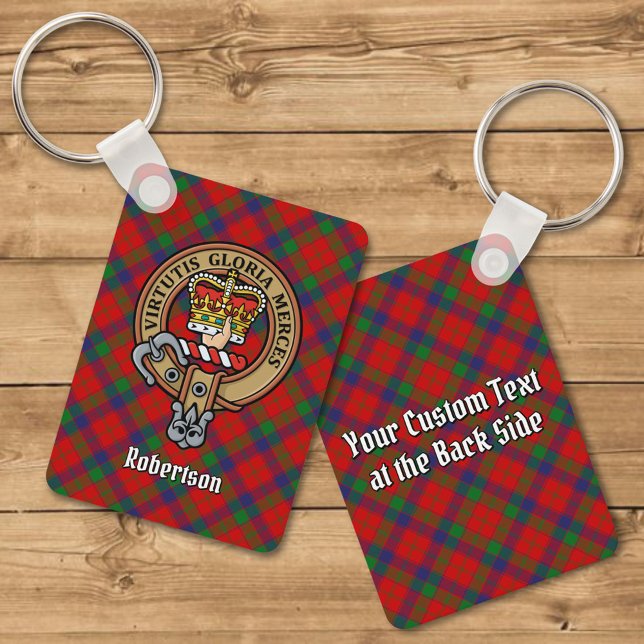 Clan Robertson Crest over Tartan Key Ring (Creator Uploaded)