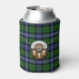 Clan Robertson  Hunting Tartan And Sporran Can Cooler