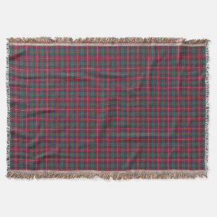 Clan Robertson Red, Green, and Blue Tartan Throw Blanket