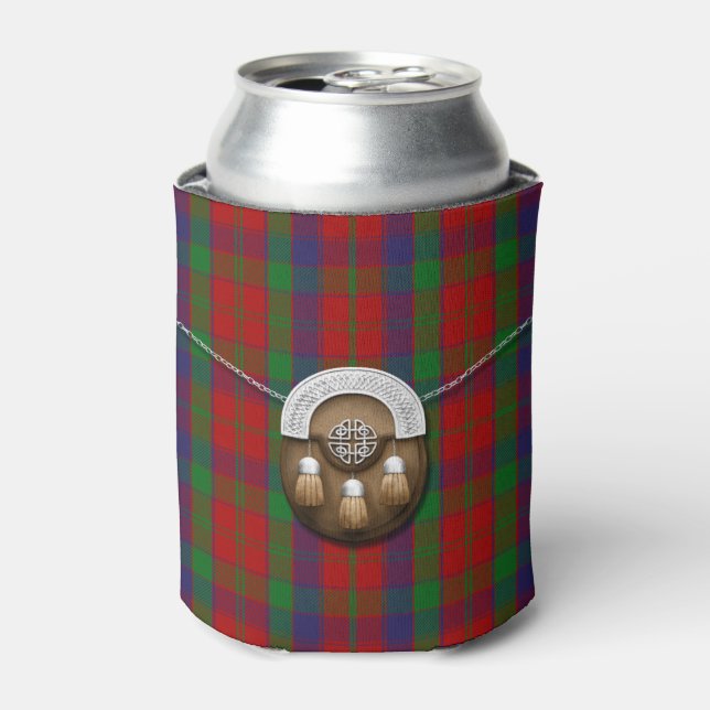 Clan Robertson Tartan And Sporran Can Cooler (Can Front)