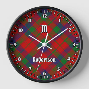 Clan Robertson Tartan Clock