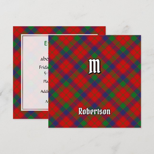 Clan Robertson Tartan Invitation (Front/Back)