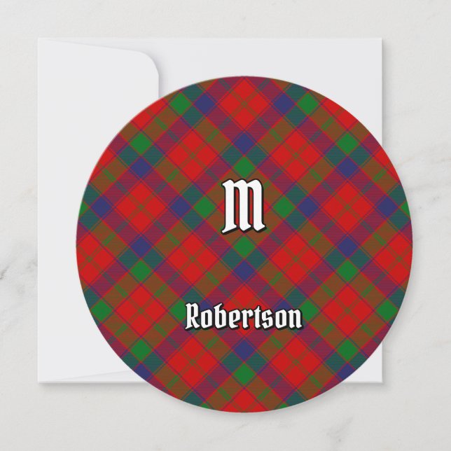 Clan Robertson Tartan Invitation (Front)