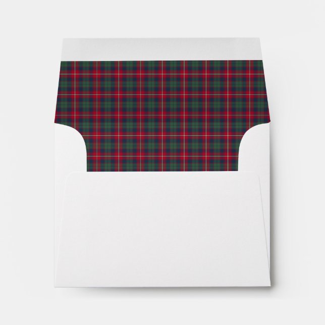 Clan Robertson Tartan Red, Blue and Green Plaid Envelopes (Back (Bottom))