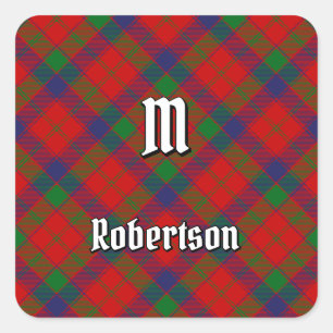 Clan Robertson Tartan Square Sticker