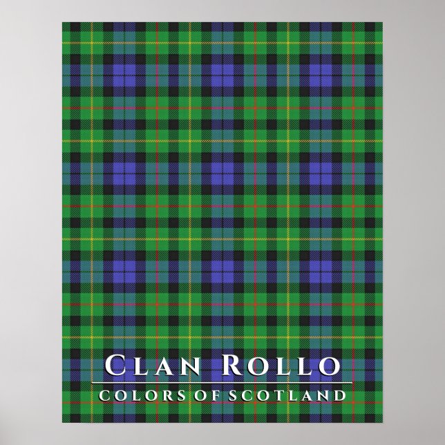 Clan Rollo Colors of Scotland 2 Tartan Plaid Poster (Front)
