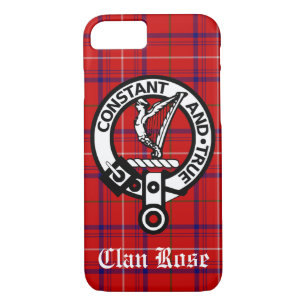 Clan Rose Crest Badge and Tartan iPhone 8/7 Case