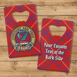 Clan Rose Crest over Tartan