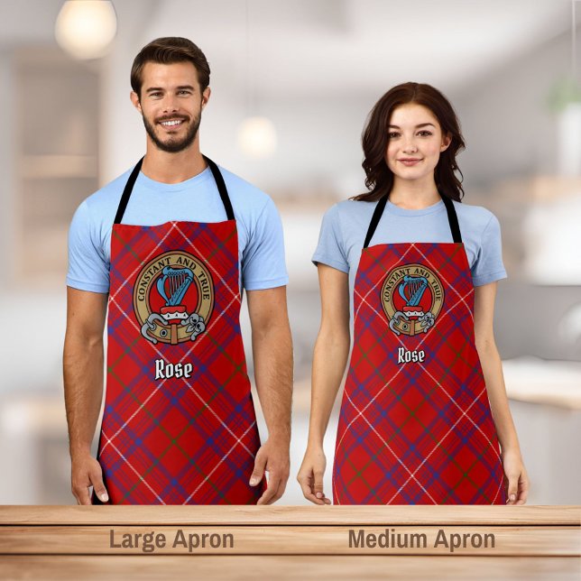 Clan Rose Crest over Tartan Apron (Creator Uploaded)