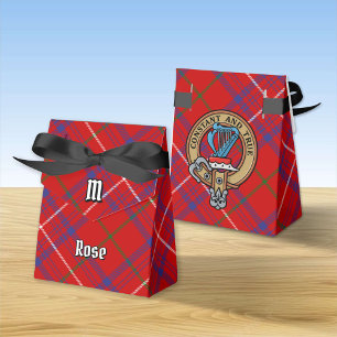Clan Rose Crest over Tartan Favour Box