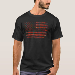 Clan Rose Scottish tartan US flag kilt Scotland T-Shirt