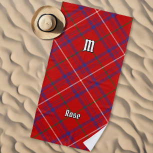 Clan Rose Tartan Beach Towel