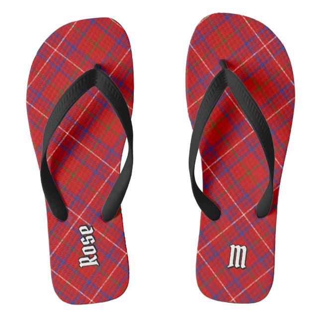 Clan Rose Tartan Flip Flops (Footbed)