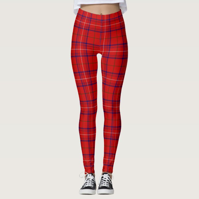 Clan Rose Tartan Leggings (Front)