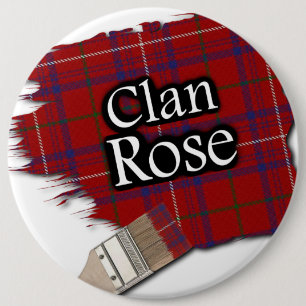 Clan Rose Tartan Paint Brush 6 Cm Round Badge