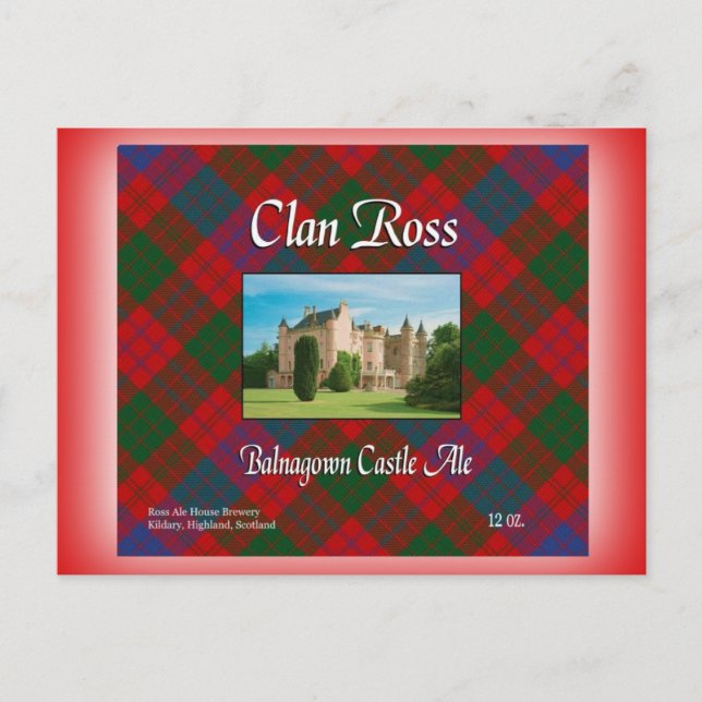 Clan Ross Balnagown Castle Ale Postcard (Front)