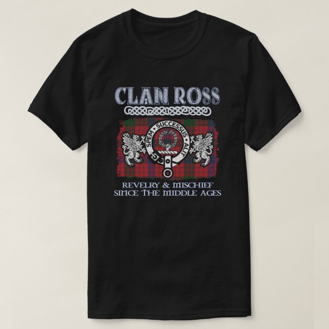 Clan Ross crest Scottish clans Scottish surname T-Shirt (Design Front)