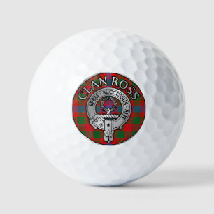 Clan Ross Crest & Tartan Knot Golf Balls