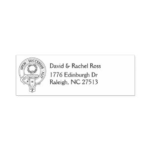 Clan Ross [EDIT] Crest & Address Self-inking Stamp