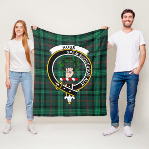 Clan Ross Hunting Modern Tartan Plaid Fleece Blanket