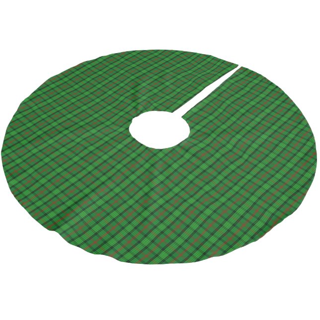 Clan Ross Tartan Brushed Polyester Tree Skirt (Angled)