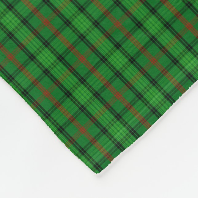 Clan Ross Tartan Fleece Blanket (Corner)