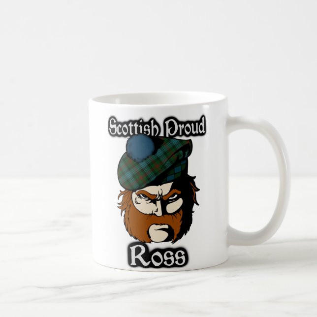 Clan Ross Tartan Scottish Coffee Mug (Right)