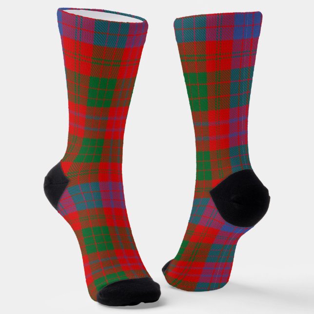Clan Ross Tartan Socks (Angled)