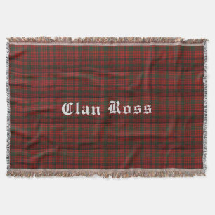 Clan Ross Tartan Throw Blanket